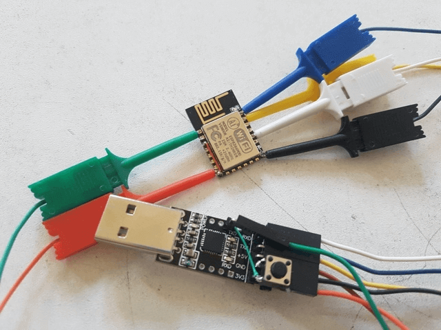 ESP8266-12 connections to USB