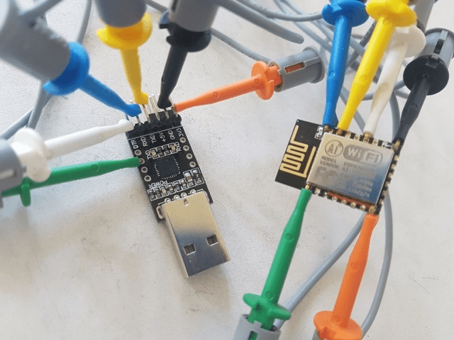 ESP8266-12 connections to USB