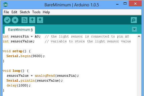 Light sensor program