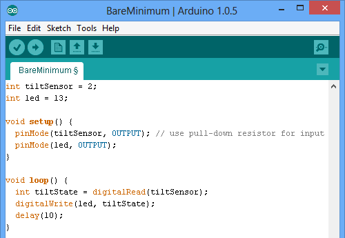 Built-in pull-down resistor