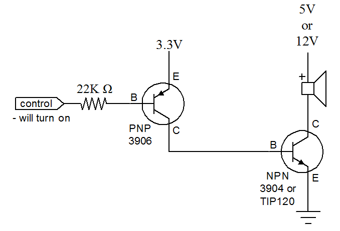 Two-transistor connection