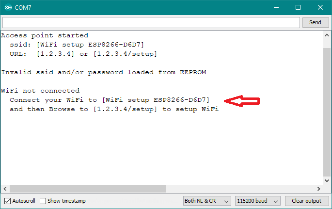 ESP8266 webserver monitor output